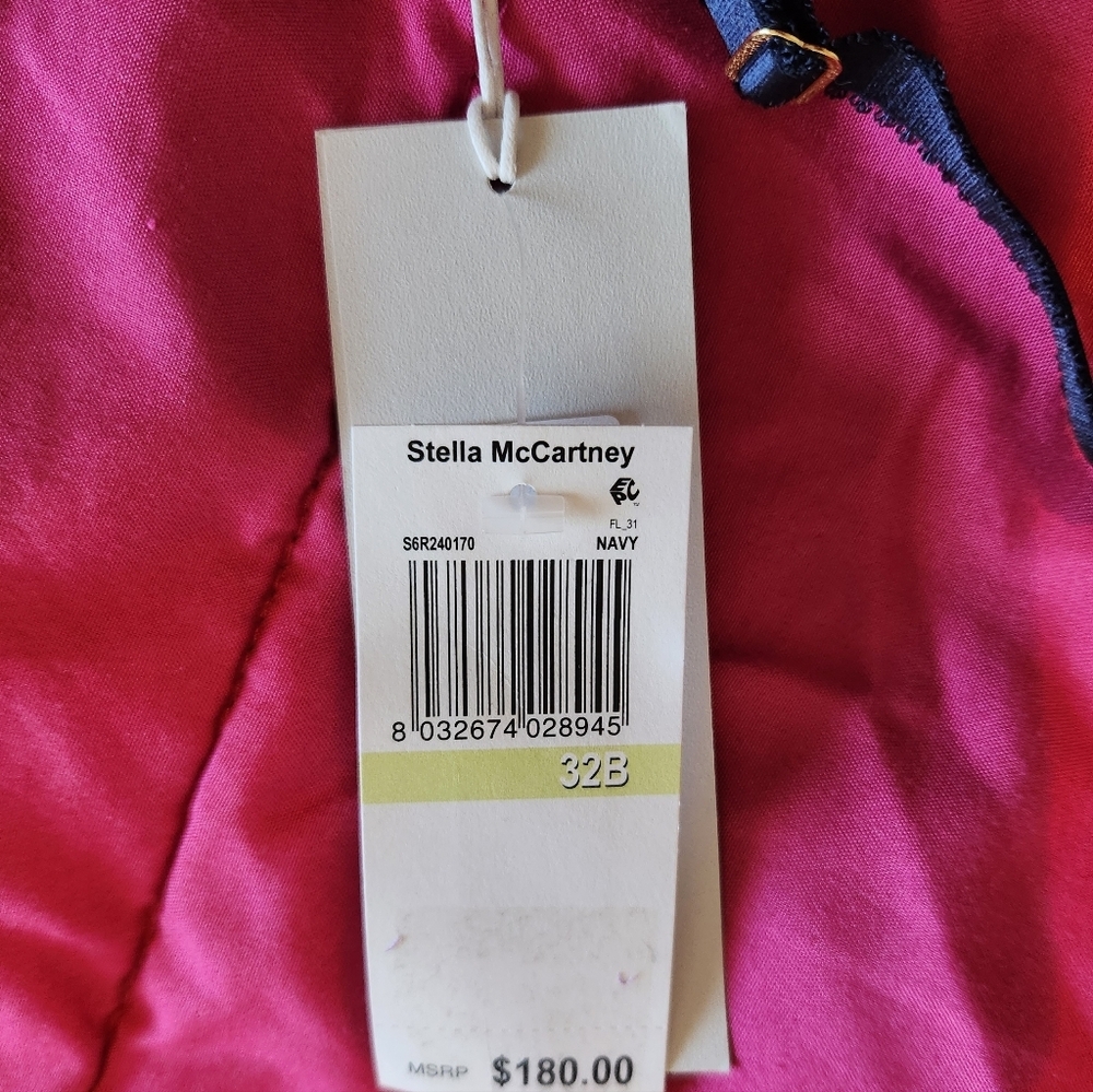Stella McCartney Gigi Giggling Underwire Bra Navy 32B NWT - Picture 14 of 14